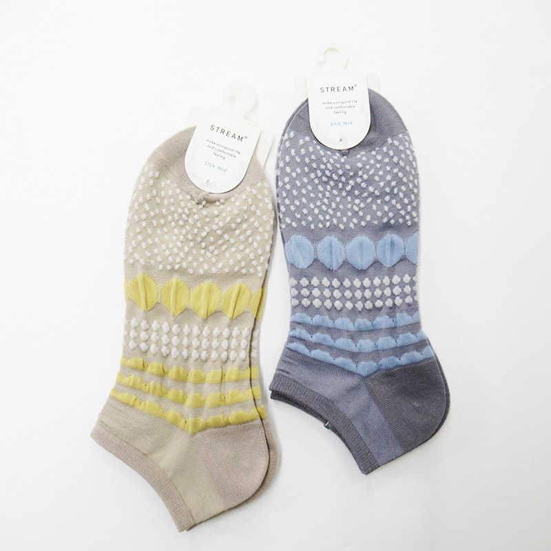 STREAM シルクMIX ドット点線スニーカーソックス